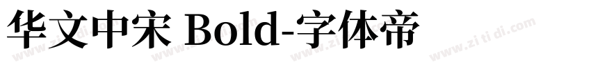 华文中宋 Bold字体转换